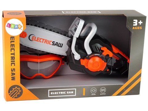 LEAN Toys Piła Łańcuchowa na Baterie Dla Majsterkowicza Czarna Dźwięk