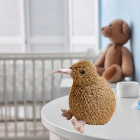LEAN Toys Pluszowy Ptak Kiwi Pluszak Maskotka Przytulanka Jasnobrązowy 17cm