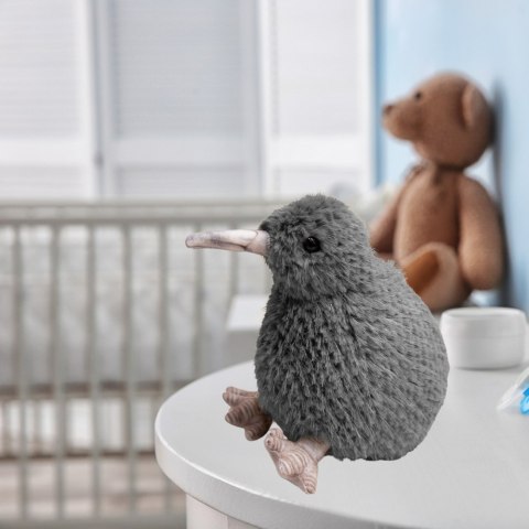 LEAN Toys Pluszowy Ptak Kiwi Pluszak Maskotka Przytulanka Szary 21cm