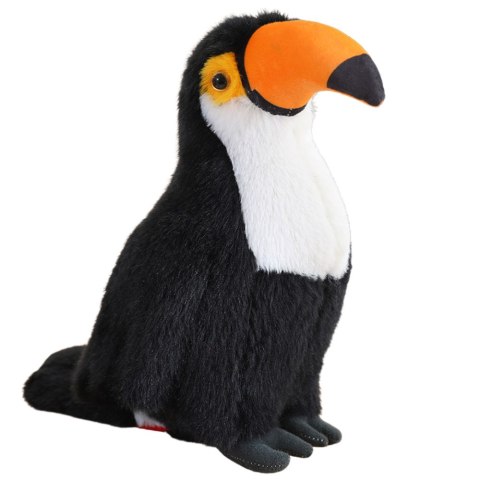 LEAN Toys Pluszowy Ptak Tukan Pluszak Maskotka Przytulanka Biały 35cm