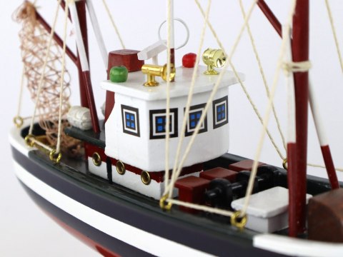 LEAN Toys Statek Kuter Rybacki Kolekcjonerski Okręt Drewniany
