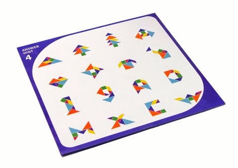 LEAN Toys Układanka Tangram 7 Magnetycznych Klocków Puzzle Kolorowe