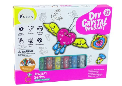 LEAN Toys Witraże Zawieszki Do Malowania Zastygająca Farba Biżuteria 6 szt.