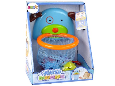 LEAN Toys Zabawka Do Kąpieli Mini Koszykówka Kosz Piesek Gumowe Rybki