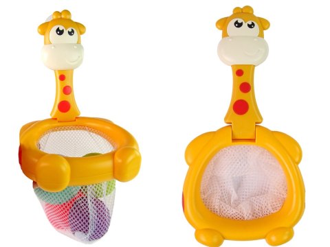 LEAN Toys Zabawka Do Kąpieli Mini Koszykówka Żyrafa Gumowe Piłki