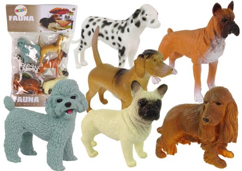 LEAN Toys Zestaw 6 Figurek Psów Figurka Psy Rasowe