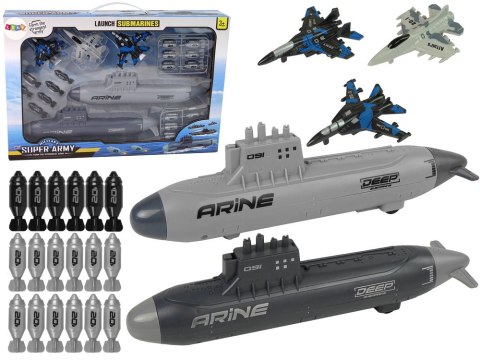 LEAN Toys Zestaw Armia Morska Łódź Podwodna Odrzutowce Bomby