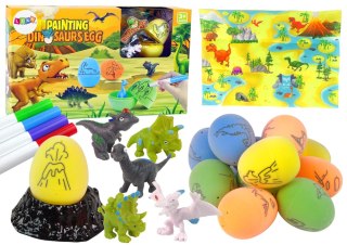 LEAN Toys Zestaw DIY Malowanie Jaj Dinozaury