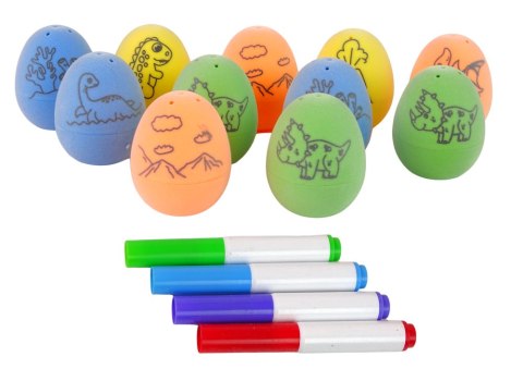 LEAN Toys Zestaw DIY Malowanie Jaj Dinozaury