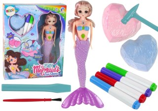 LEAN Toys Zestaw DIY Syrena Fioletowa Skarby Wykopaliska
