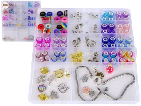 LEAN Toys Zestaw Koralików Do Robienia Biżuterii Kolorowe Koraliki