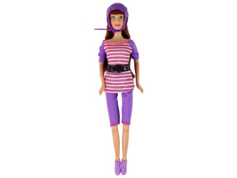 LEAN Toys Zestaw Lalek Lucy Purpurowy Hulajnoga Deskorolka Kaski