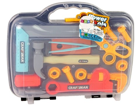 LEAN Toys Zestaw Majsterkowicza w Walizce Narzędzia Dla Dzieci Młotek