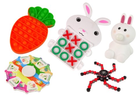 LEAN Toys Zestaw Zabawek Wielkanocnych Fidget Toys Antystresowe 24 Elementów