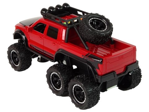 LEAN Toys Autko Terenowe Napęd Frykcyjny Duże Koła 1:16 Czerwone