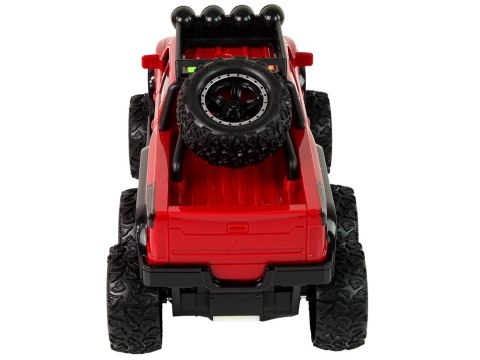 LEAN Toys Autko Terenowe Napęd Frykcyjny Duże Koła 1:16 Czerwone