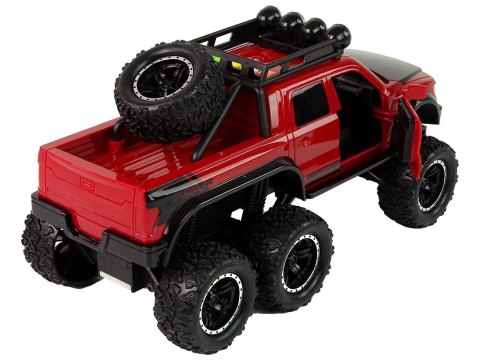 LEAN Toys Autko Terenowe Napęd Frykcyjny Duże Koła 1:16 Czerwone