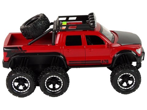LEAN Toys Autko Terenowe Napęd Frykcyjny Duże Koła 1:16 Czerwone