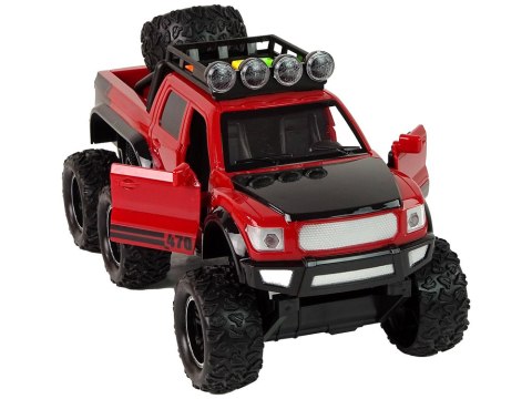 LEAN Toys Autko Terenowe Napęd Frykcyjny Duże Koła 1:16 Czerwone