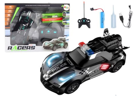 LEAN Toys Auto Sportowe R/C Policyjne Czarne Zdalnie Sterowane