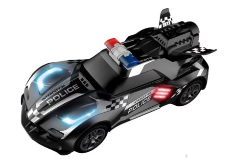 LEAN Toys Auto Sportowe R/C Policyjne Czarne Zdalnie Sterowane