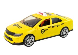 LEAN Toys Auto Taxi Pojazd 1:14 Światła Dźwięki Żółte