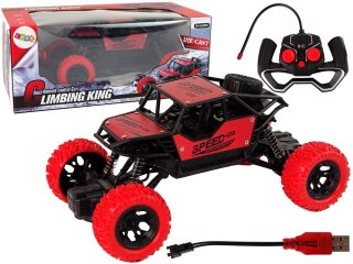 LEAN Toys Auto Zdalnie Sterowane Terenowe R/C 1:18 Czerwone