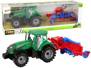LEAN Toys Ciągnik Z Pługiem Napęd Frykcyjny Czerwony