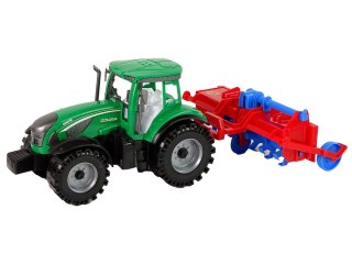 LEAN Toys Ciągnik Z Pługiem Napęd Frykcyjny Czerwony