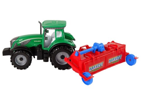 LEAN Toys Ciągnik Z Pługiem Napęd Frykcyjny Czerwony