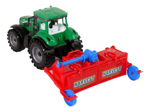 LEAN Toys Ciągnik Z Pługiem Napęd Frykcyjny Czerwony