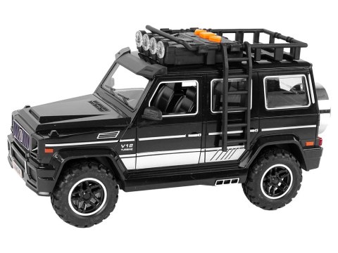 LEAN Toys Czarne Auto Terenowe Napęd Frykcyjny Dźwięki