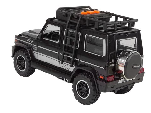 LEAN Toys Czarne Auto Terenowe Napęd Frykcyjny Dźwięki