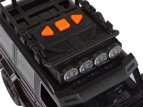 LEAN Toys Czarne Auto Terenowe Napęd Frykcyjny Dźwięki