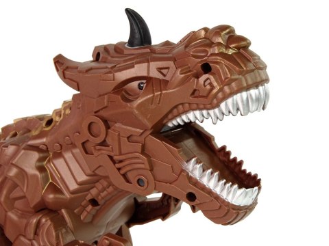 LEAN Toys Dinozaur Zdalnie Sterowany Zieje Para Wodna Projektor Brązowy