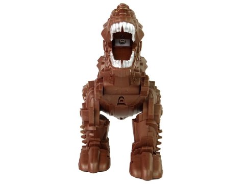 LEAN Toys Dinozaur Zdalnie Sterowany Zieje Para Wodna Projektor Brązowy