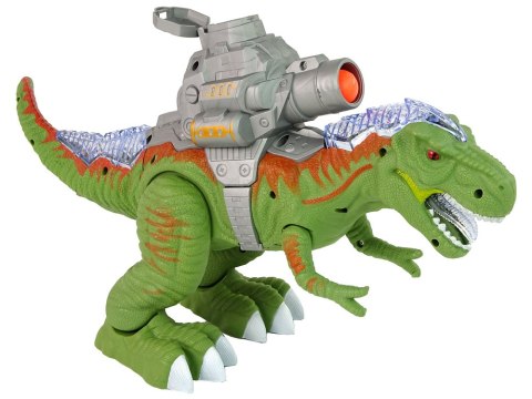 LEAN Toys Dinozaur z Katapultą Chodzi Strzela Zielony