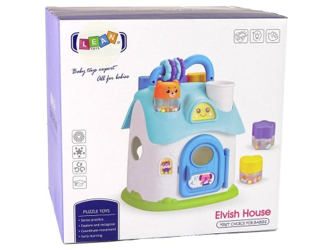 LEAN Toys Domek Sorter Edukacyjny Niebieski Klocki