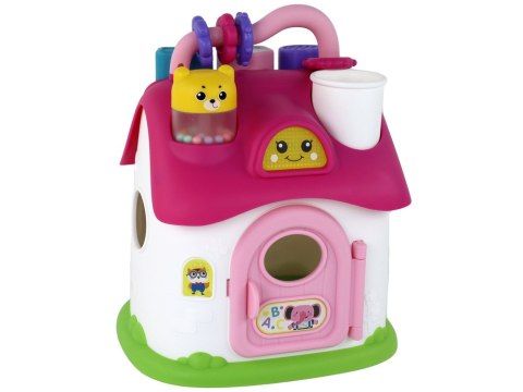 LEAN Toys Domek Sorter Interaktywny Różowy Puzzle Edukacyjny