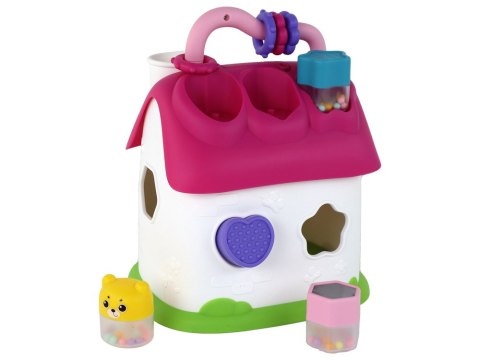 LEAN Toys Domek Sorter Interaktywny Różowy Puzzle Edukacyjny