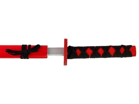 LEAN TOYS Drewniany Miecz Czerwony Rekwizyt Dla Rycerza 73 cm