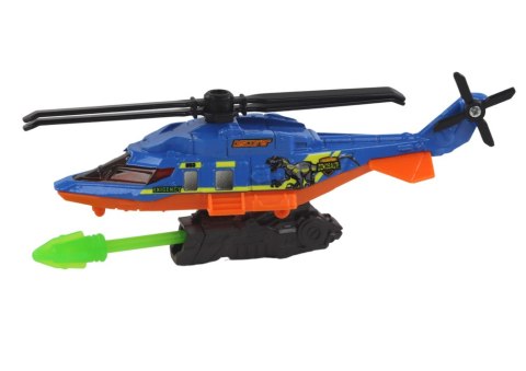 LEAN Toys Helikopter Śmigłowiec Park Dinozaurów Zestaw Niebieski Dino Park