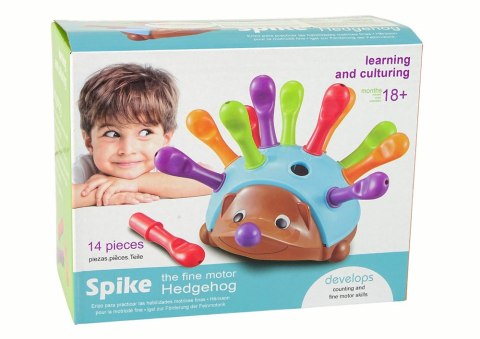 LEAN Toys Jeżyk Układanka Różowy Kolorowe Kolce