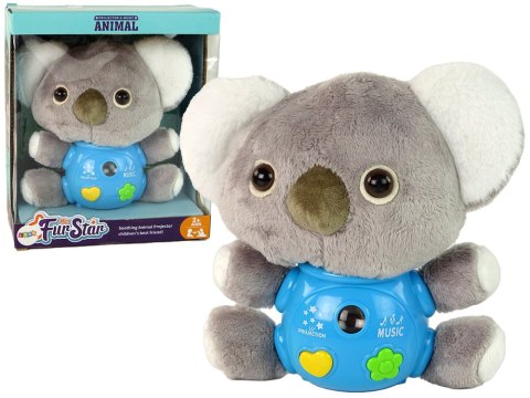 LEAN Toys Koala Projektor Dźwięki Zabawka Interaktywna Szara