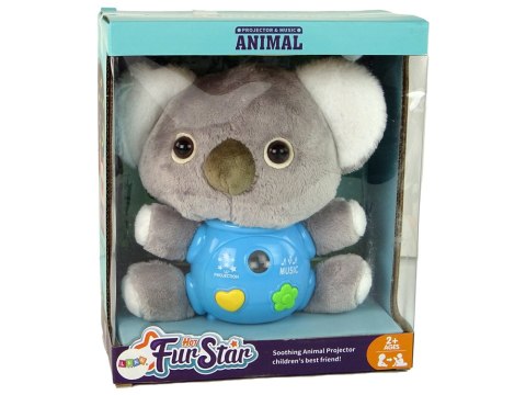 LEAN Toys Koala Projektor Dźwięki Zabawka Interaktywna Szara