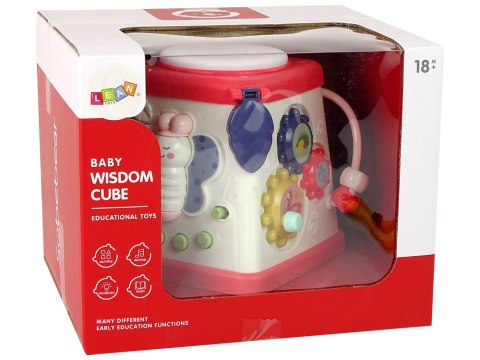 LEAN Toys Kostka Edukacyjna Dla Niemowląt Wesołe Melodie Światła Motyl