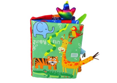 LEAN Toys Książeczka Miękka Zwierzęta Dżungli Kolorowa
