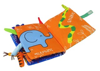 LEAN Toys Książeczka Miękka Zwierzęta Dżungli Kolorowa