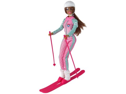 LEAN Toys Lalka Anlily Narciarka Zestaw Narciarski Narty