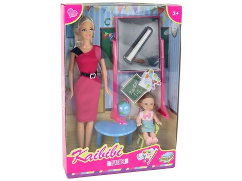 LEAN Toys Lalka Nauczycielka Z Uczennicą Szkoła Akcesoria